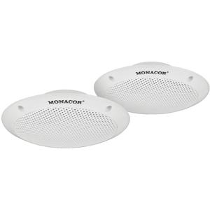 Monacor SPE-15F/WS 4.33 inch 11 cm Breedband-luidspreker 15 W 4 Ω Wit Watervast polypropyleen membraan, UV-bestendig