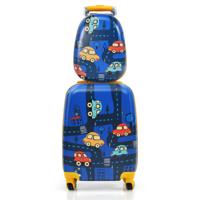 2-Delige Kinderkofferset Harde Koffer & Rugzak 33 x 22 x 51 cm Donkerblauw