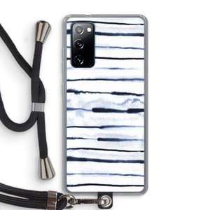 Ink Stripes: Samsung Galaxy S20 FE / S20 FE 5G Transparant Hoesje met koord