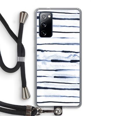 Ink Stripes: Samsung Galaxy S20 FE / S20 FE 5G Transparant Hoesje met koord