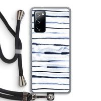 Ink Stripes: Samsung Galaxy S20 FE / S20 FE 5G Transparant Hoesje met koord