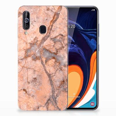Samsung Galaxy A60 | TPU | Siliconen hoesje | Marmer Oranje