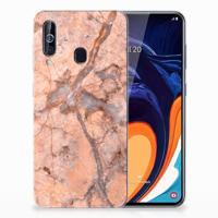 Samsung Galaxy A60 | TPU | Siliconen hoesje | Marmer Oranje