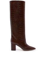 Paris Texas bottes Anja 70 mm à effet peau de crocodile - Marron