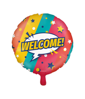 Folieballon 'Welcome' Cartoon Rainbow (46cm) - thumbnail