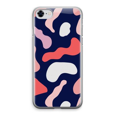 Memphis Shapes Pink: iPhone 8 Transparant Hoesje