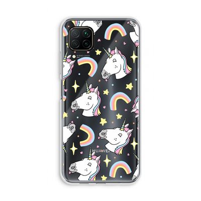 Rainbow Unicorn: Huawei P40 Lite Transparant Hoesje