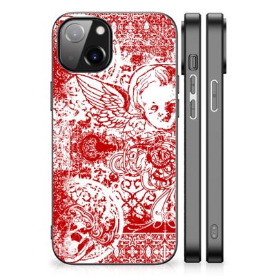 Telefoonhoesje Apple iPhone 13/14 Angel Skull Rood