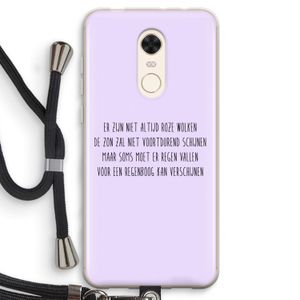 Regenboog: Xiaomi Redmi 5 Transparant Hoesje met koord