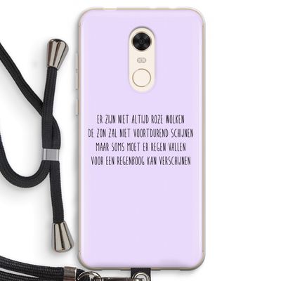 Regenboog: Xiaomi Redmi 5 Transparant Hoesje met koord