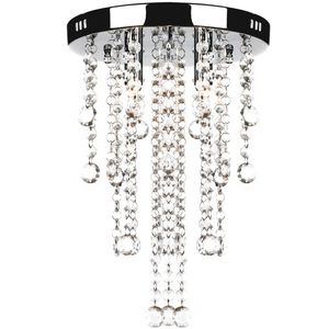 The Living Store Plafondlamp - Kristal Versieringen - 24.8 x 34.5 cm - Wit