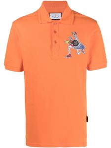 Philipp Plein polo à imprimé graphique - Orange