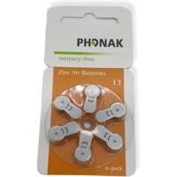 Phonak Hoortoestel batterij P13 Oranje sticker 10 pakjes 60 batterijen