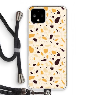 Terrazzo N°13: Pixel 4 Transparant Hoesje met koord