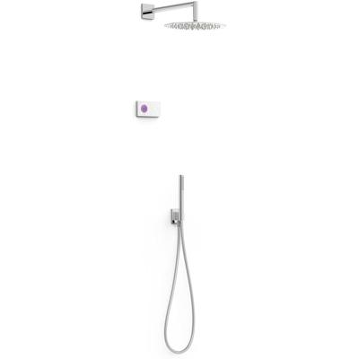 Regendouche set electronisch Tres Shower technology | Inbouw | Thermostaatkraan | 2-weg | Rond | Chroom