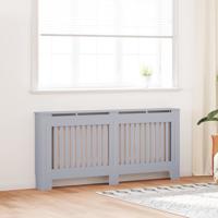 Radiatorafdekking 2 pcs Grijs 172 x 19 x 81.5 cm Bewerkt hout