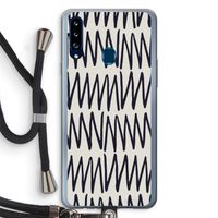 Marrakech Zigzag: Samsung Galaxy A20s Transparant Hoesje met koord