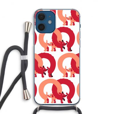 Dogs: iPhone 12 Transparant Hoesje met koord