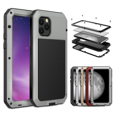 Voor iPhone 11 metalen Armor Triple proofing beschermhoes (zilver)