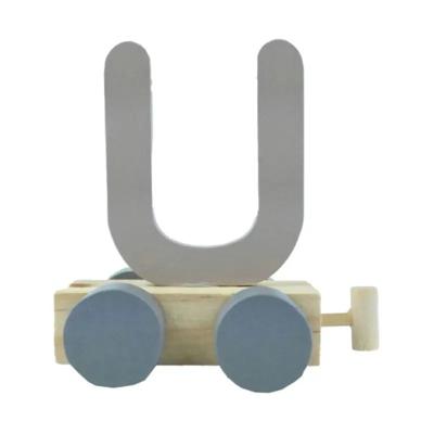 JeP kids houten treinletter U-zand