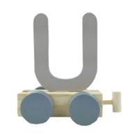 JeP kids houten treinletter U-zand