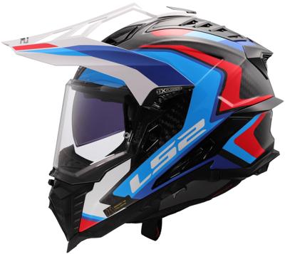 LS2 Helmet mx701 expl. car.fr.ii l wh/blue/bl