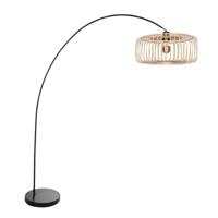 Steinhauer BooglampSolva zwart met bamboe - 4156ZW