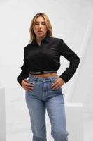 Off The Pitch Cropped Hemd Dames Zwart - Maat S - Kleur: Zwart | Soccerfanshop