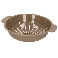 Stevig Kunststof vergiet in het taupe 30 x 25 x 8 cm - Vergieten - thumbnail