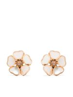 Chopard boucles d'oreilles Happy Hearts en or rose 18ct serties de diamants et de perles - thumbnail