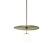Contain - Plat ø400-420 Helder Glossy Glas Hanglamp
