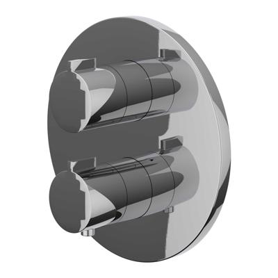 Afbouwdeel IVY Pact Inbouwthermostaat Stop-Omstel Met Rond Rozet Chroom IVY