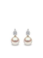 Yoko London boucles d'oreilles en or 18ct serties de diamants et de perles