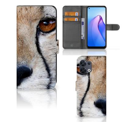 OPPO Reno8 | Telefoonhoesje | Met pasjeshouder | Cheetah