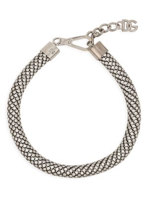 Dolce & Gabbana collier ras-de-cou à ornements strassés - Argent