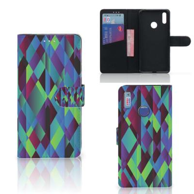 Huawei Y7 (2019) | Book Case | Abstract Green Blue