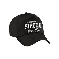 This is what strong looks like pet / cap zwart voor jongens en meisjes