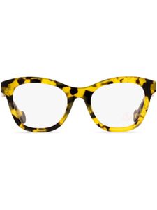 Moncler Eyewear lunettes de vue Pantos à effet écaille de tortue et effet - Jaune