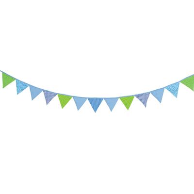 Goki katoenen vlaggenlijn blauw/groen