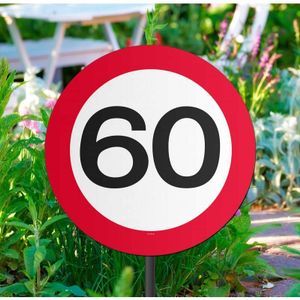 60 Jaar Verkeersbord Tuinbord