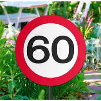 60 Jaar Verkeersbord Tuinbord - thumbnail