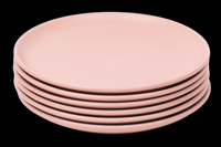 Set van 6 gebaksbordjes - 16 cm - Madeira - roze - Portugees stoneware