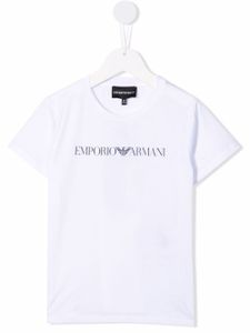 Emporio Armani Kids t-shirt à logo imprimé - Blanc