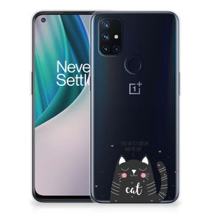 OnePlus Nord N10 5G Telefoonhoesje met Naam Cat Good Day