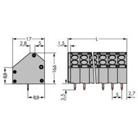 WAGO 816-104 Veerkrachtklemblok 1.50 mm² Aantal polen 4 Grijs 168 stuk(s) - thumbnail