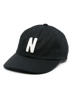 Norse Projects casquette en coton à patch logo - Noir - thumbnail