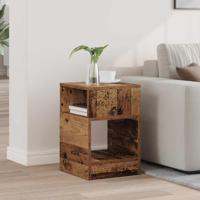 Bijzettafel Oudhout 30,5 x 30 x 45 cm Bewerkt hout