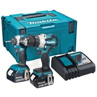 Makita DLX2507TJ 18V Combopack DHP489 Klopboormachine + DTD153Z Slagschroevendraaier 5,0 Ah accu (2 st), in Mbox