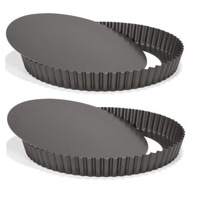 Patisse Bakvorm - 2x - voor taart of quiche - losse bodem - 24 cm - zwart Patisse Bakvorm - 2x - voor taart of quiche - losse bodem - 24 cm - zwart