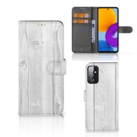 Samsung Galaxy M52 | Book Style Case | White Wood